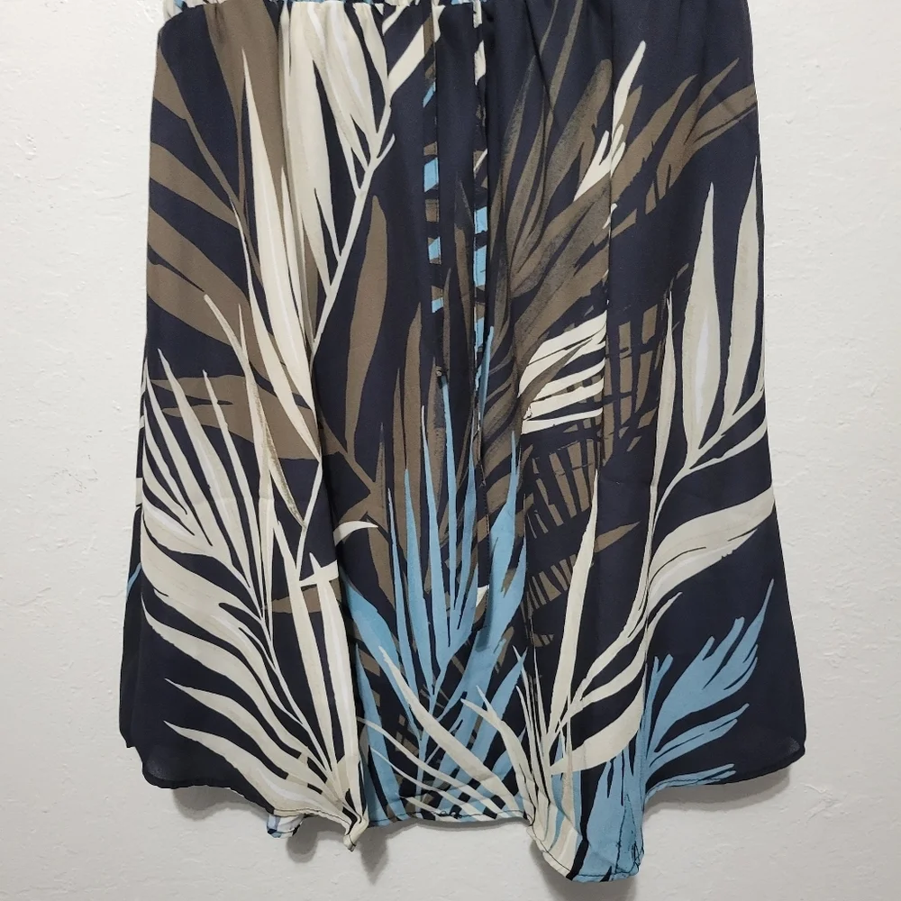 Coco + Carmen Tropical Leaf Print Dress S/M NWT - Picture 3 of 8